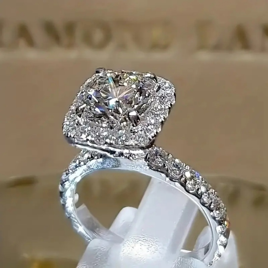 CZ Copper Engagement Ring | Bridal Wedding Valentine's Gift